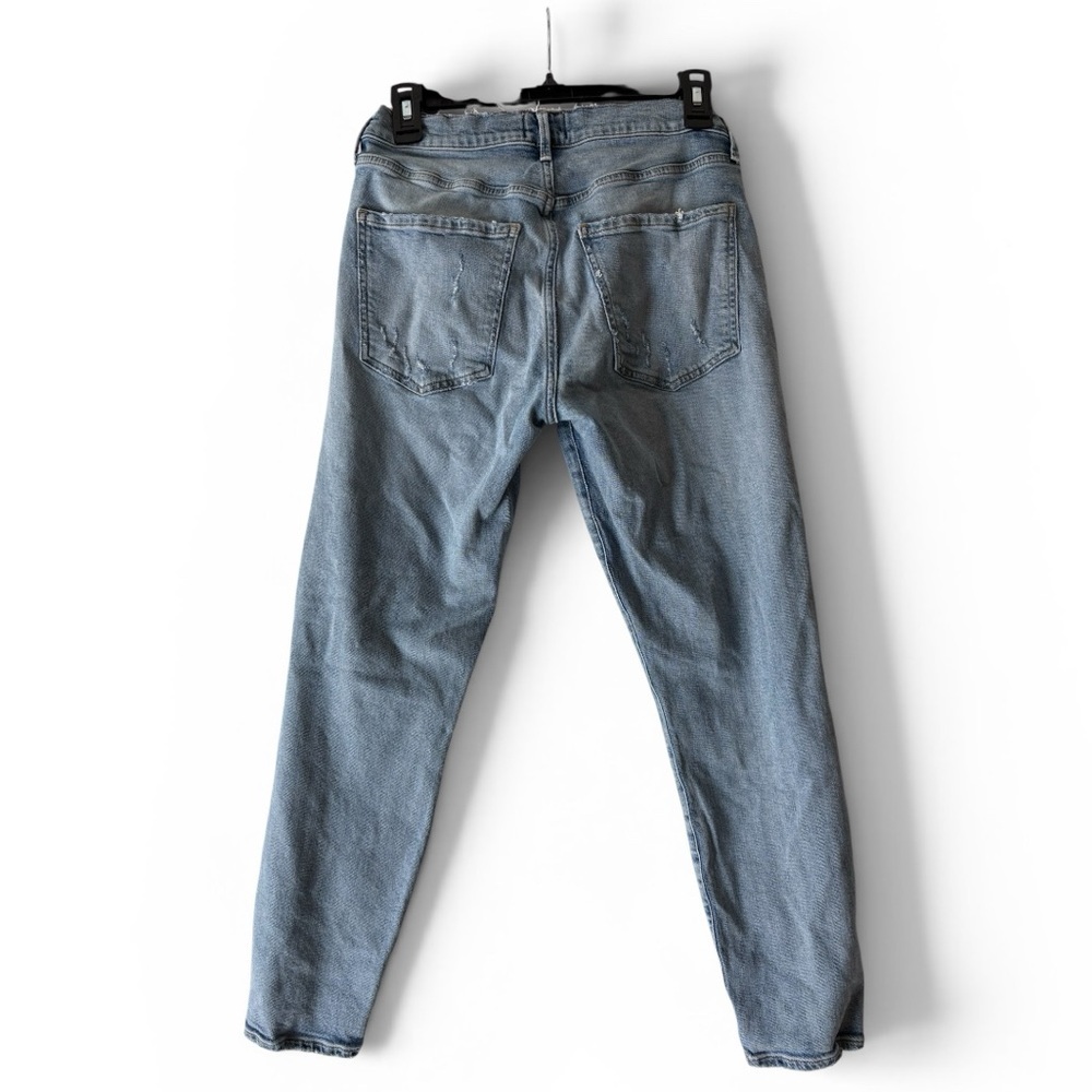 AGOLDE Women’s Size 29 Cropped Jeans High Rise Straight Raw Hem Denim 25” Inseam - Picture 2 of 4